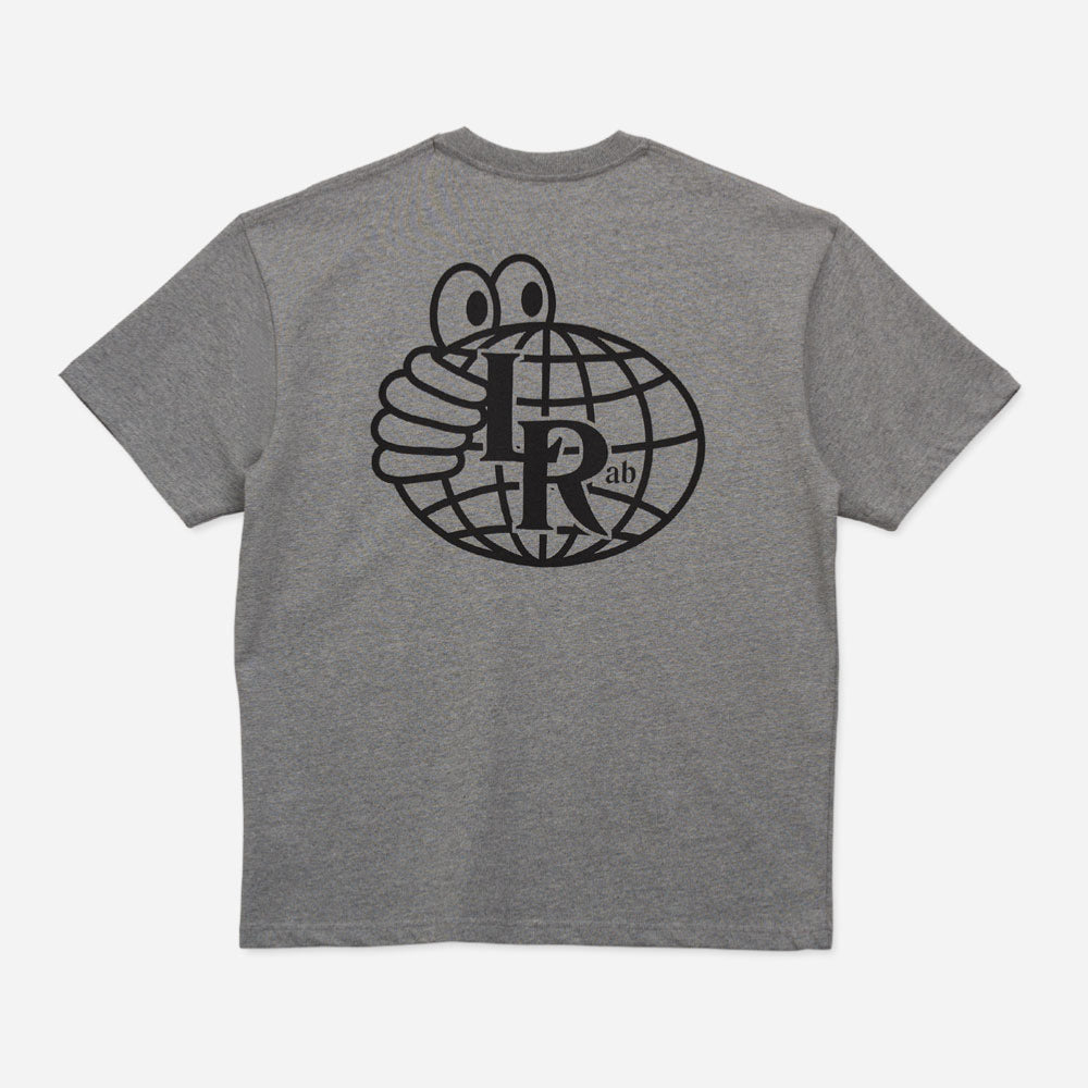 LAST RESORT AB - ATLAS MONOGRAM TEE - Grey Melange - Black