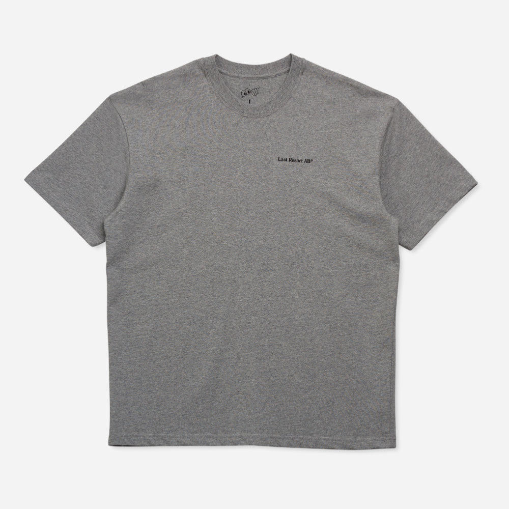 LAST RESORT AB - ATLAS MONOGRAM TEE - Grey Melange - Black