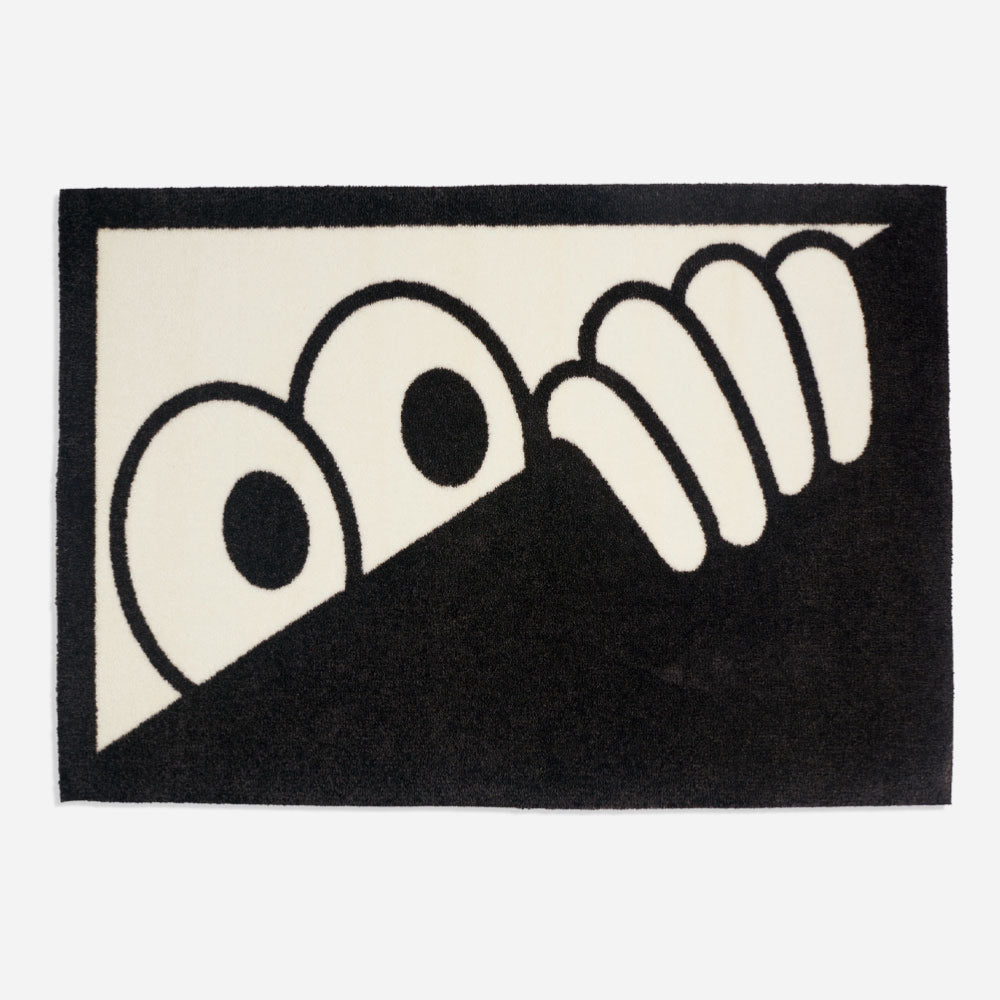 LAST RESORT AB - HEEL TAB DOORMAT - Black - White