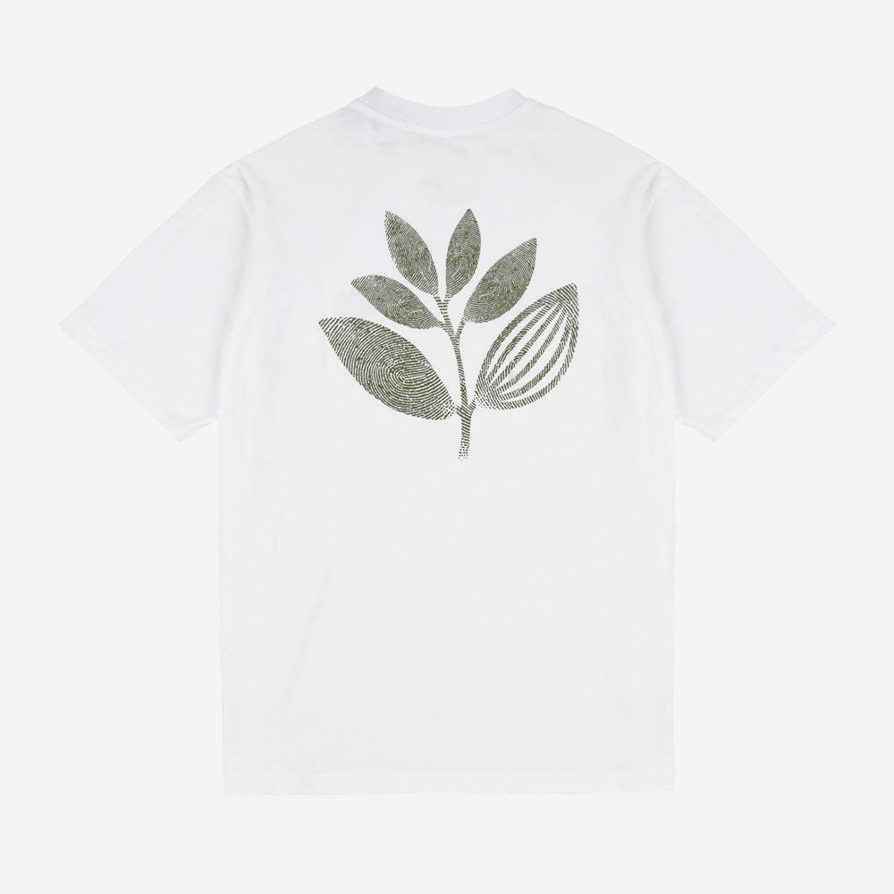 MAGENTA - FINGERPRINT PLANT TEE - WHITE