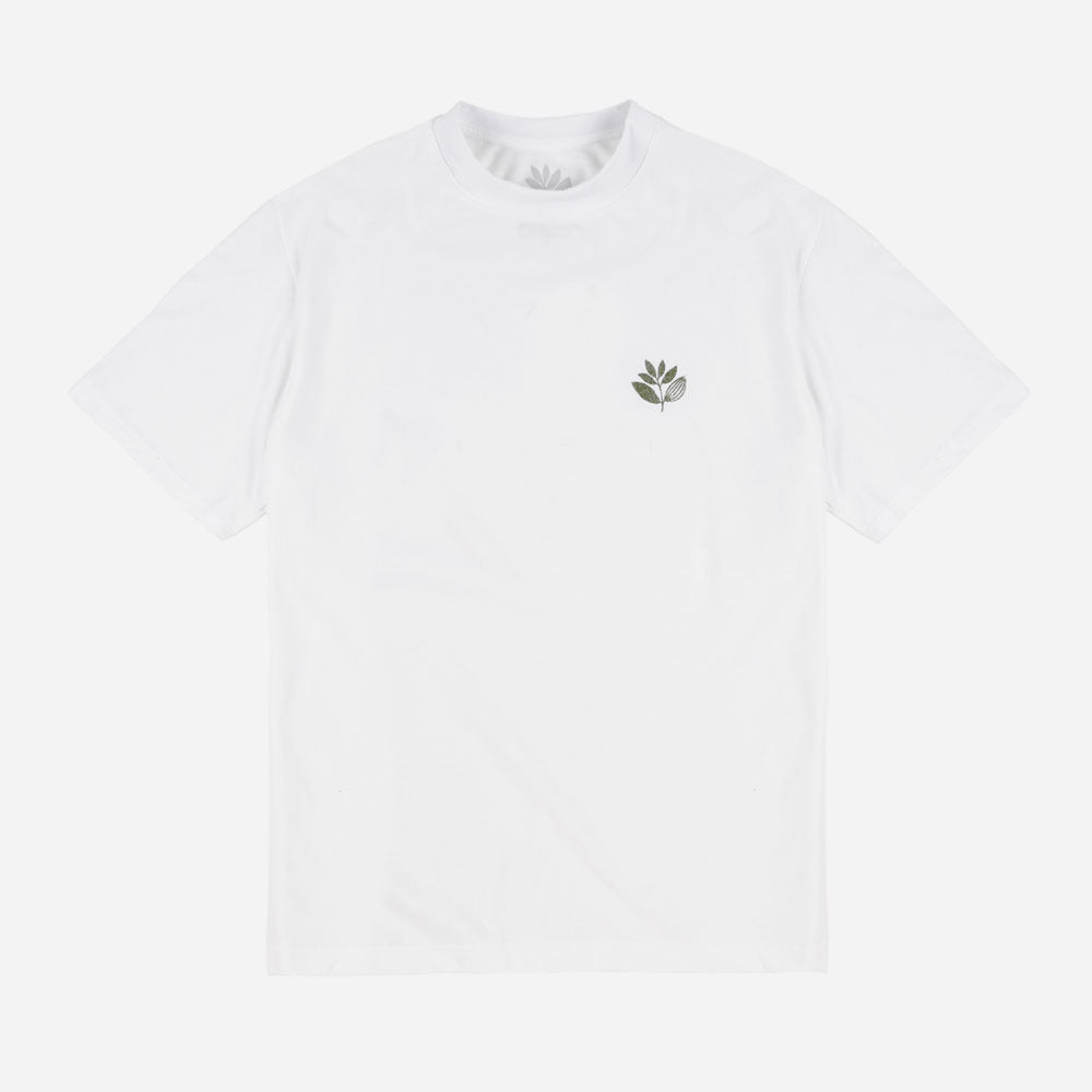 MAGENTA - FINGERPRINT PLANT TEE - WHITE