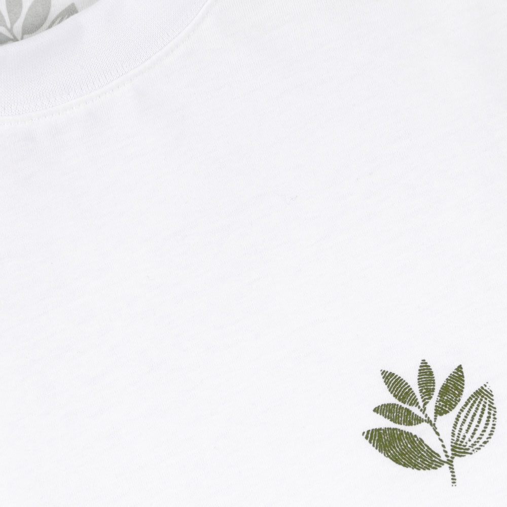 MAGENTA - FINGERPRINT PLANT TEE - WHITE