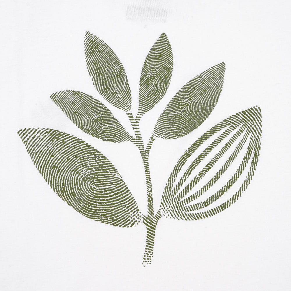 MAGENTA - FINGERPRINT PLANT TEE - WHITE