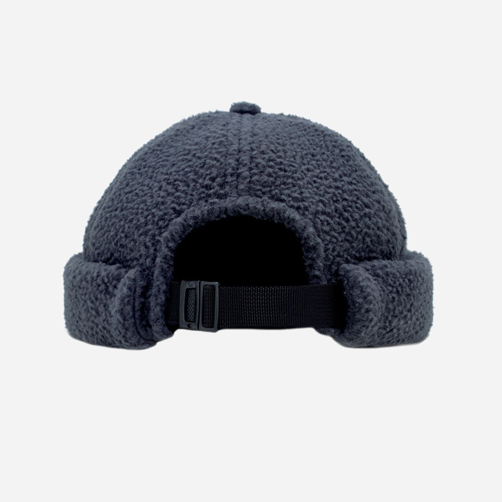 Magenta - Sherpa Sailor Beanie - Dark Charcoal