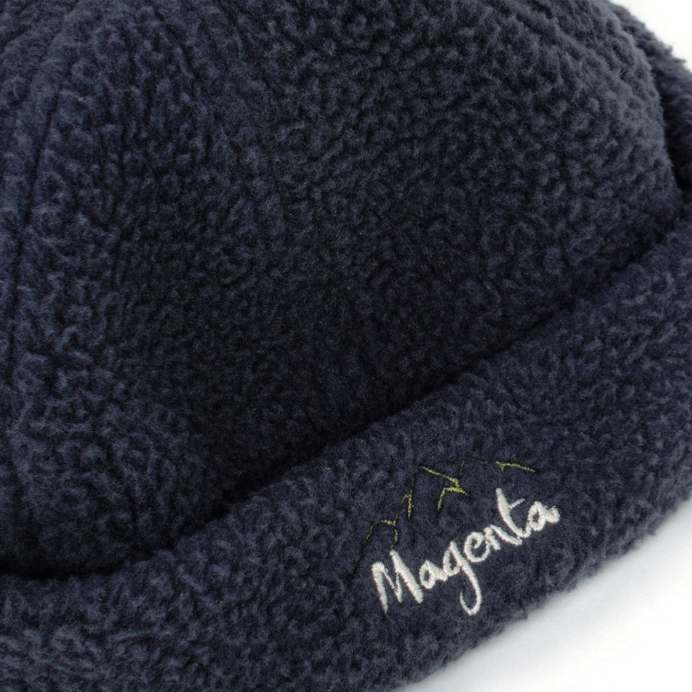 Magenta - Sherpa Sailor Beanie - Dark Charcoal
