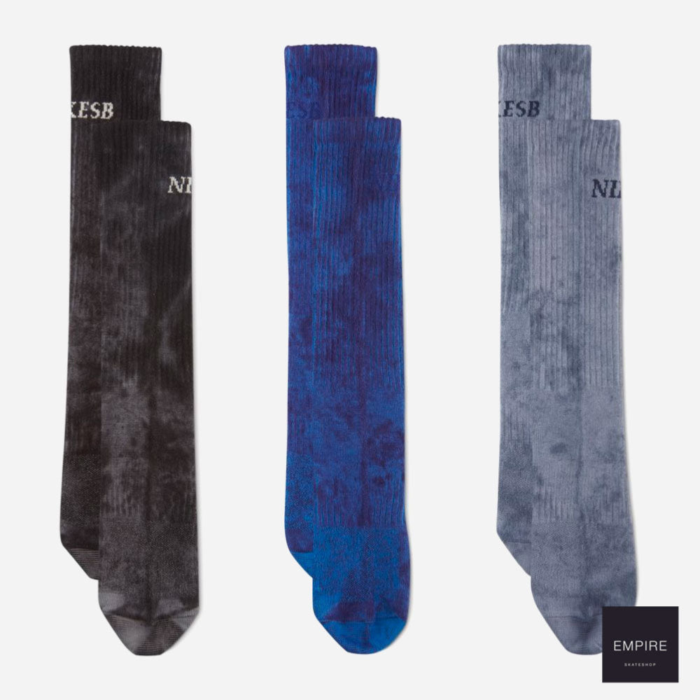 Nike SB Everyday Plus Lightweight Crew 3 Pack Socks - Multi Blue -Grey