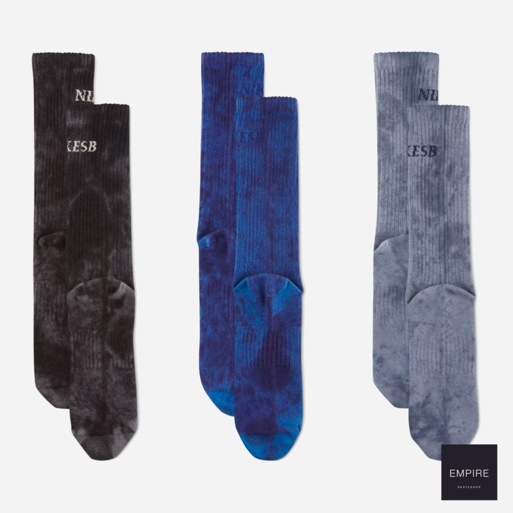 Nike SB Everyday Plus Lightweight Crew 3 Pack Socks - Multi Blue -Grey