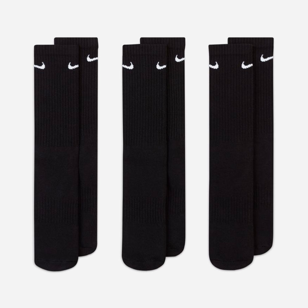 Nike - Everyday Cushioned 3 Pack Socks - Black