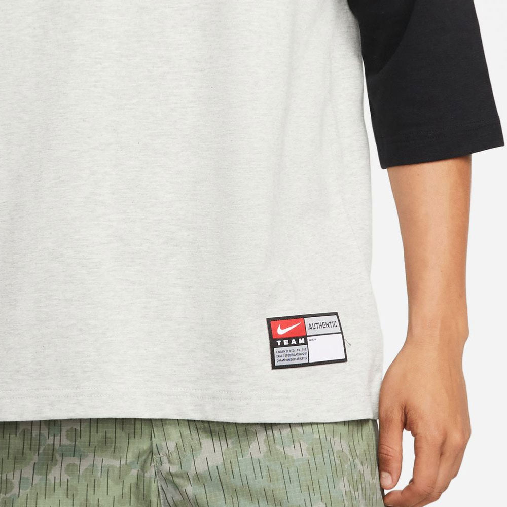 NIKE SB x MLB - BASEBALL "LA DODGERS" RAGLAN TEE  - Grey heather - Black