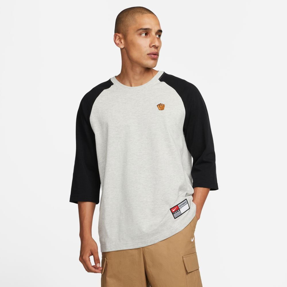 NIKE SB x MLB - BASEBALL "SF GIANTS" RAGLAN TEE  - Grey Heather - Black