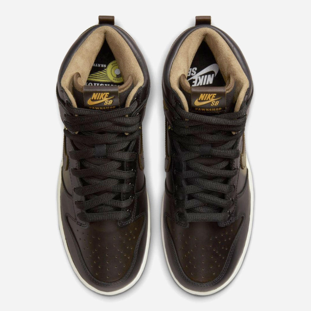 NIKE SB - DUNK HIGH OG QS PAWNSHOP - Black - Black - Metallic Gold