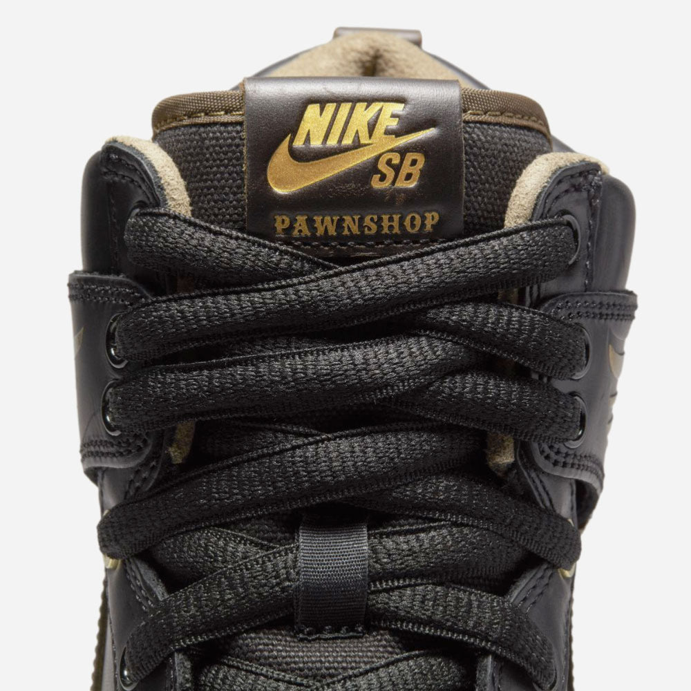 NIKE SB - DUNK HIGH OG QS PAWNSHOP - Black - Black - Metallic Gold