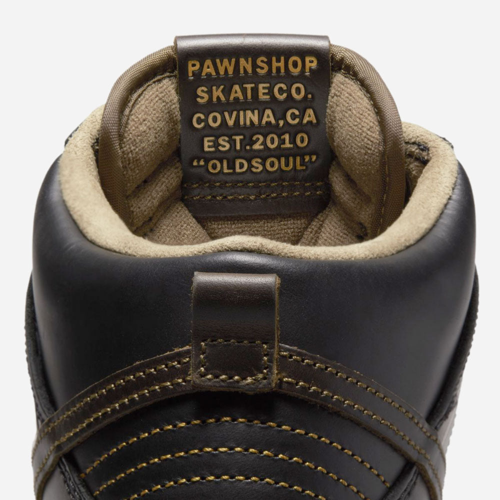 NIKE SB - DUNK HIGH OG QS PAWNSHOP - Black - Black - Metallic Gold