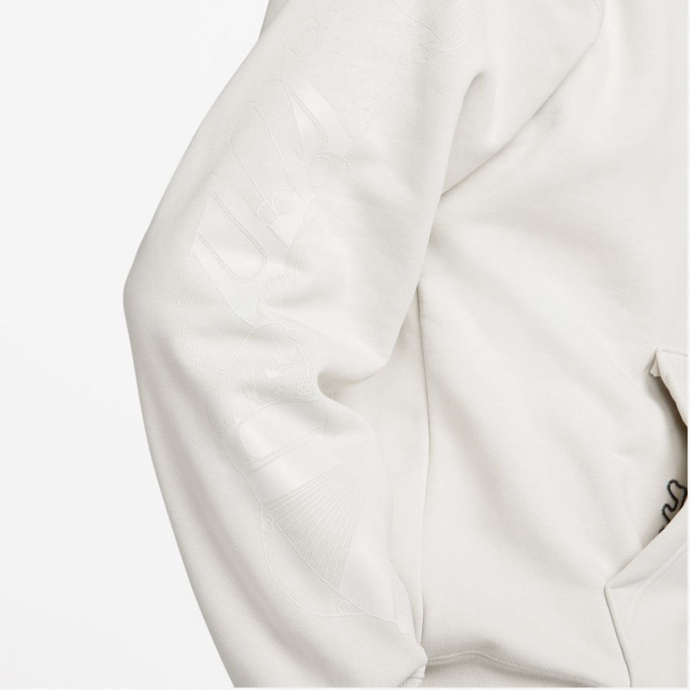 NIKE  - SKATE LIKE A GIRL HOODIE - LIGHT BONE BLACK LT CRIMSON