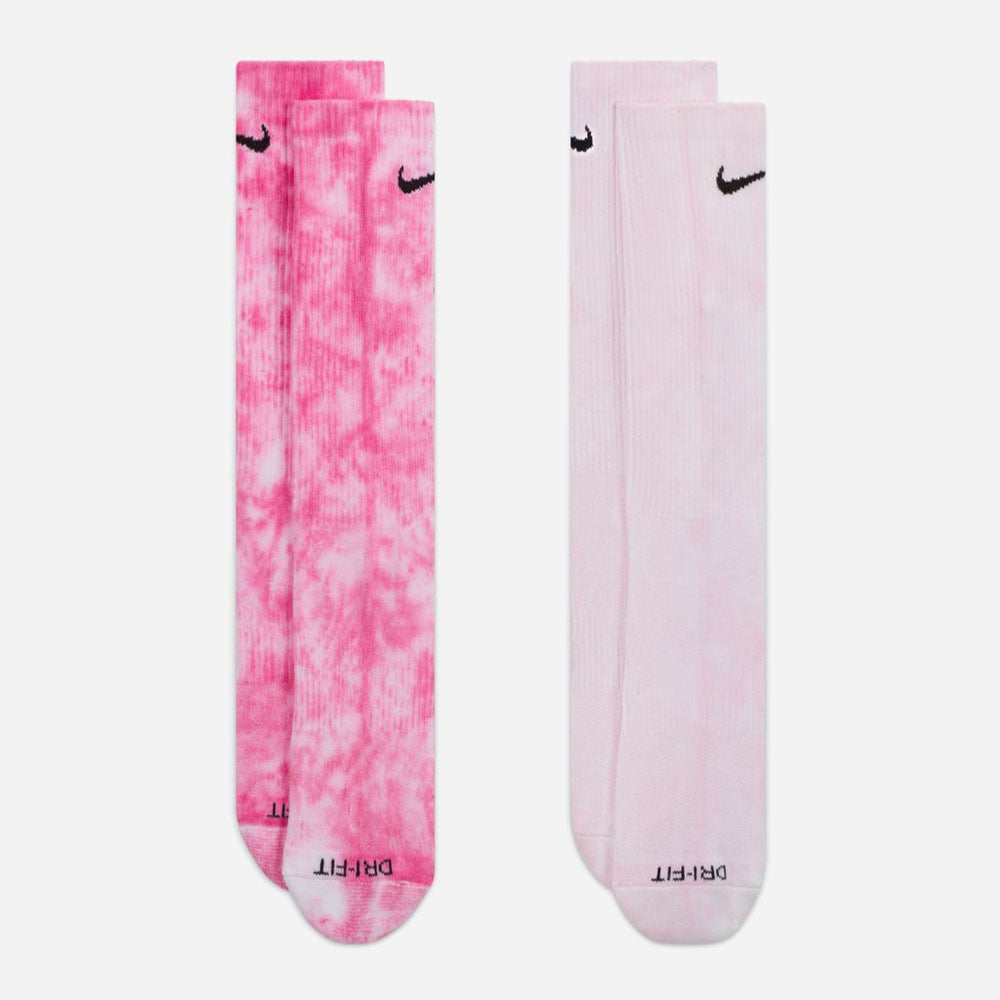 Nike - Cushioned Tie Dye Crew Socks 2 Pack - Light Pink