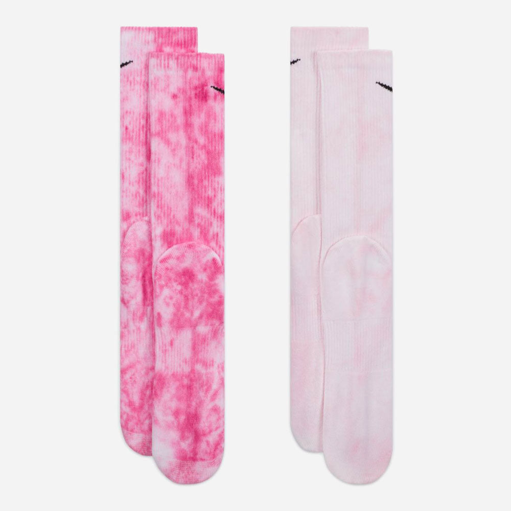 Nike - Cushioned Tie Dye Crew Socks 2 Pack - Light Pink