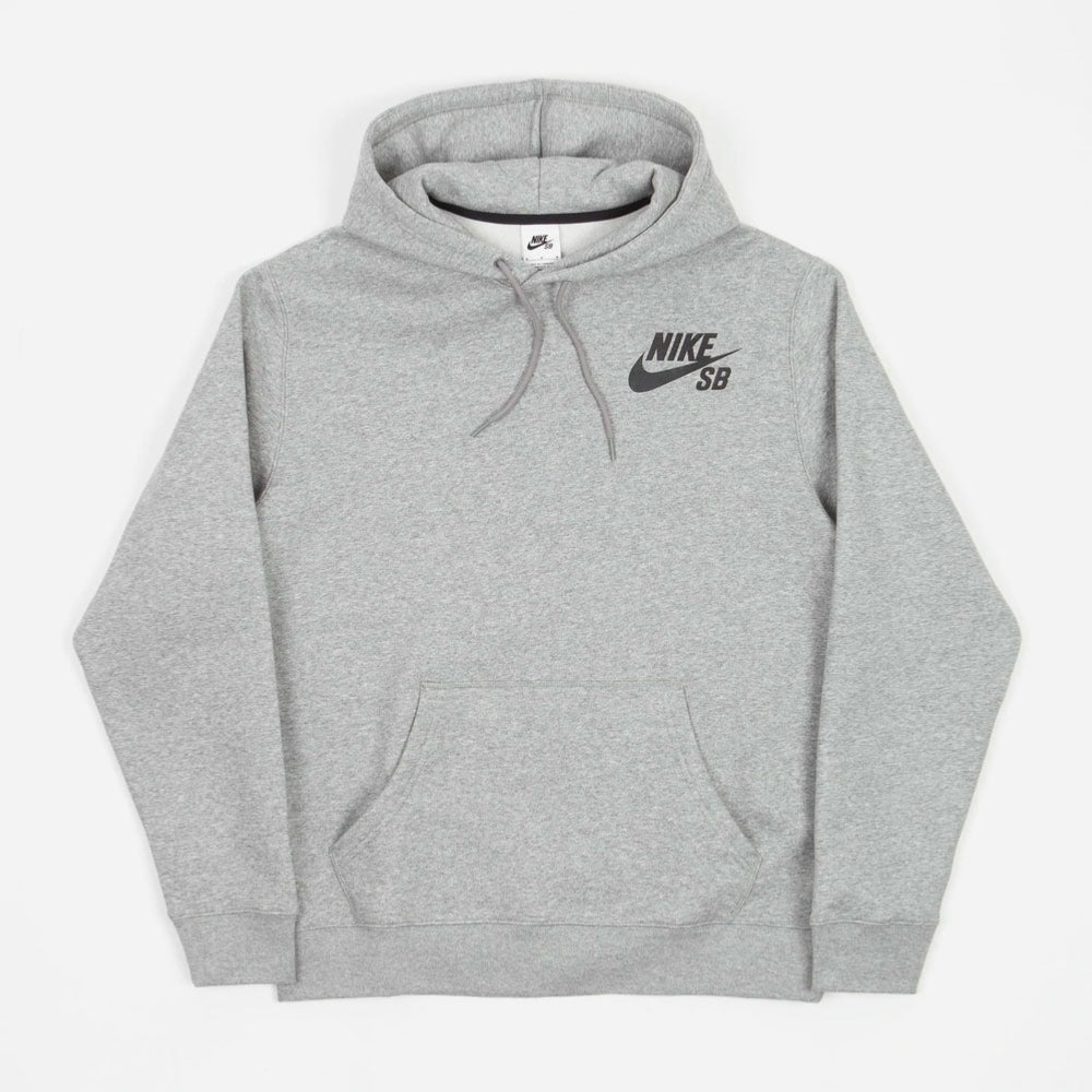 NIKE SB - ICON HOODIE ESSENTIAL - Dark Grey Heather - Black