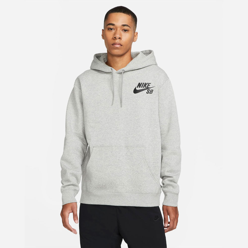 NIKE SB - ICON HOODIE ESSENTIAL - Dark Grey Heather - Black