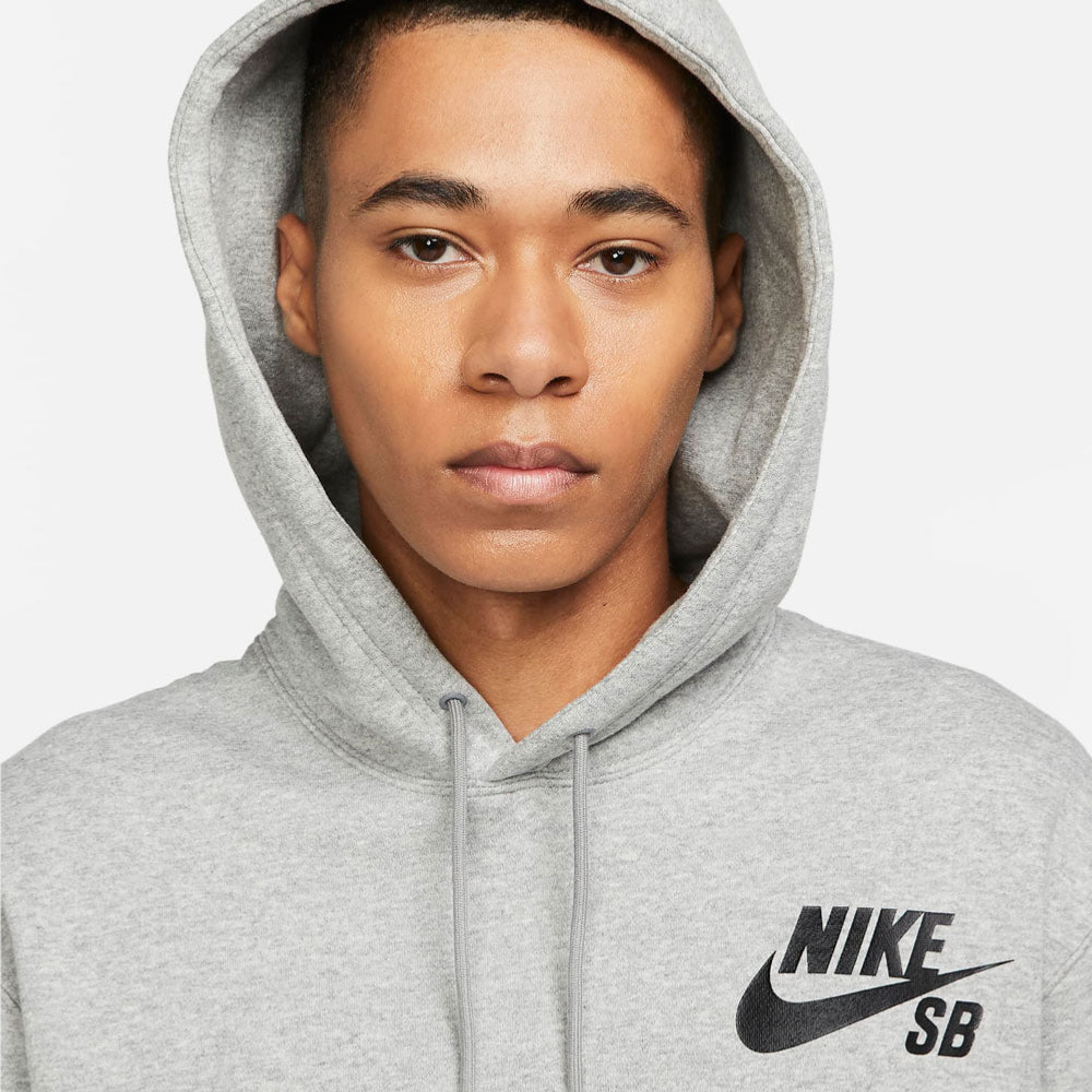 NIKE SB - ICON HOODIE ESSENTIAL - Dark Grey Heather - Black