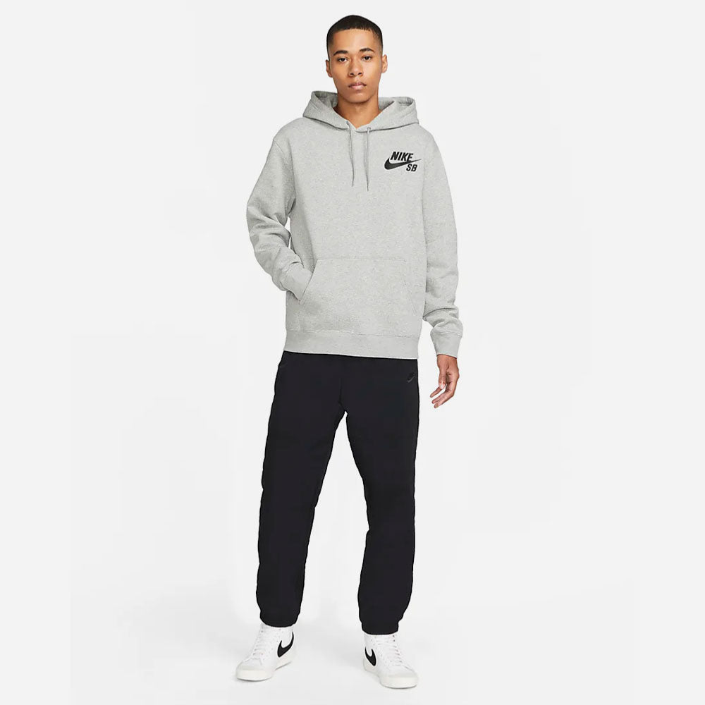 NIKE SB - ICON HOODIE ESSENTIAL - Dark Grey Heather - Black