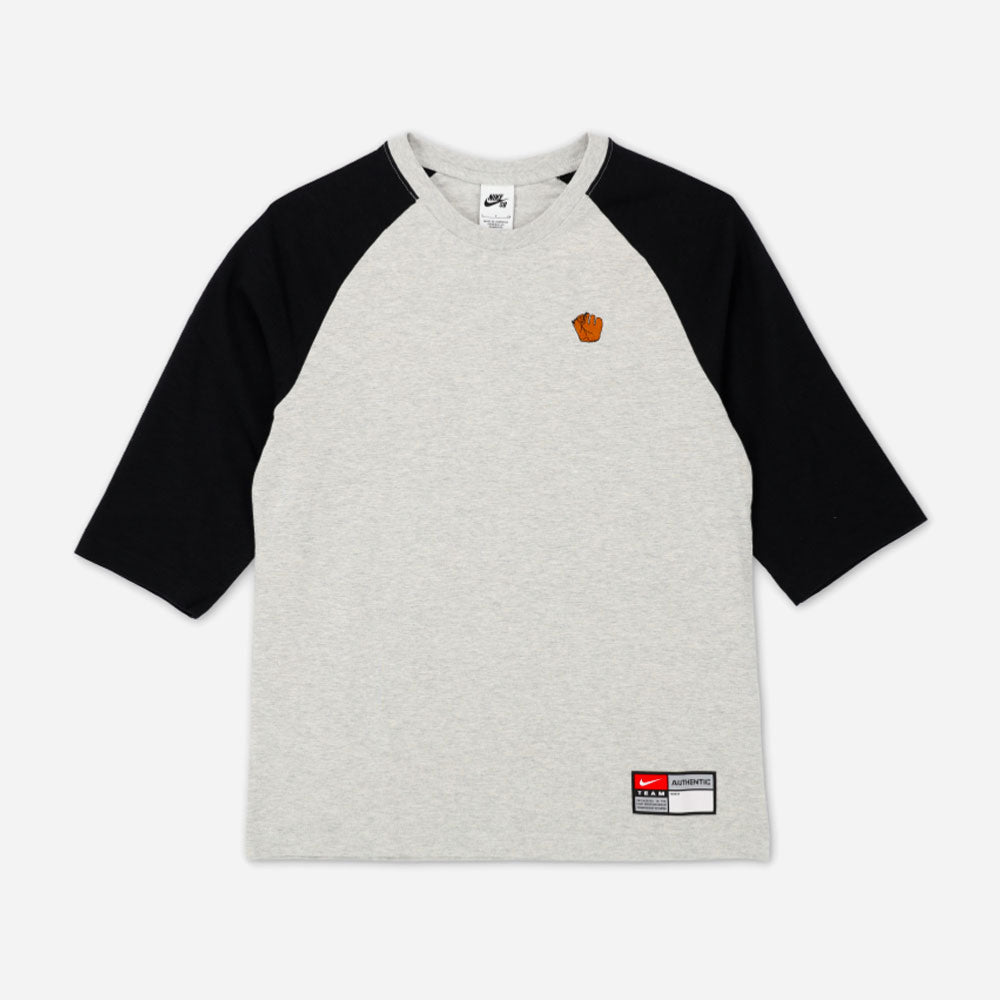 NIKE SB x MLB - BASEBALL "SF GIANTS" RAGLAN TEE  - Grey Heather - Black