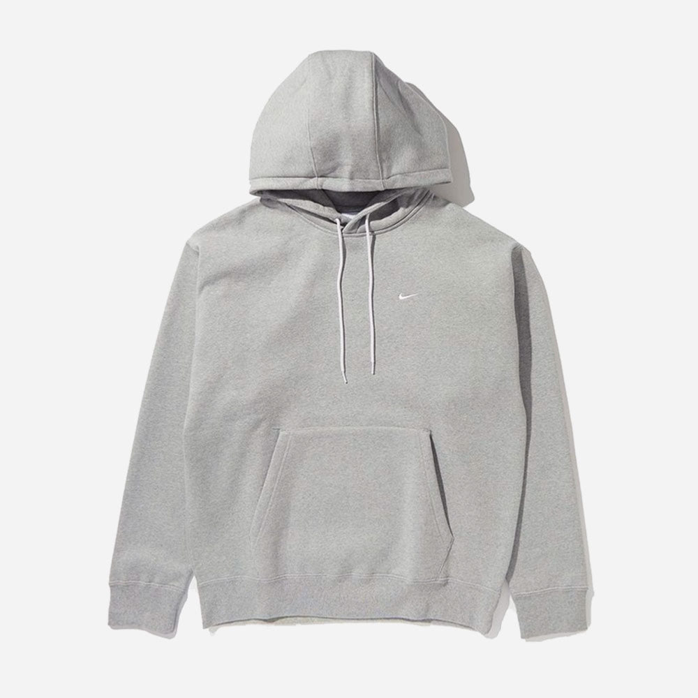 NIKE  - SOLO SWOOSH HOODIE - Dark Grey heather