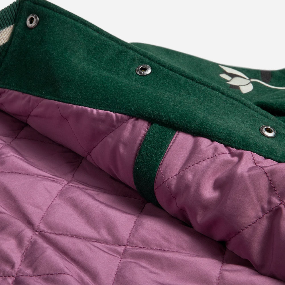 PARRA - CLOUDY STAR VARSITY  JACKET - Pine green