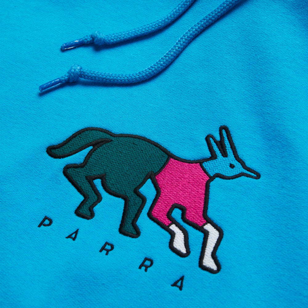 PARRA - ANXIOUS DOG HOODED SWEATSHIRT -  Greek Blue