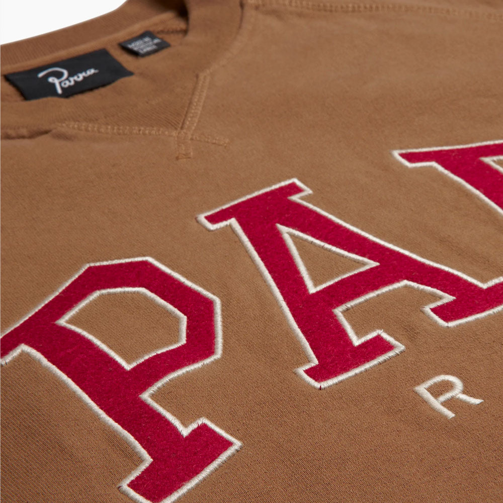 PARRA - EDUCATIONAL CREW NECK SWEATSHIRT - SHITAKE