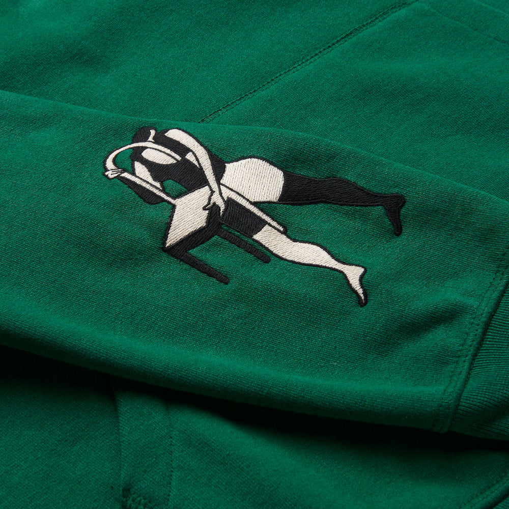 PARRA - LIFE EXPERIENCE HALF ZIP SWEATSHIRT - PINE GREEN