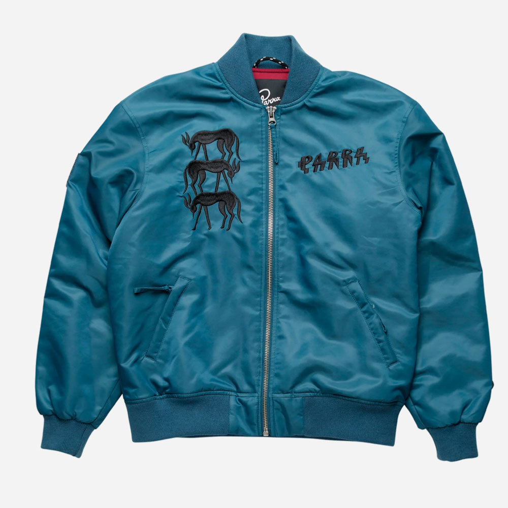 PARRA -  STACKED PETS VARSITY JACKET - Teal