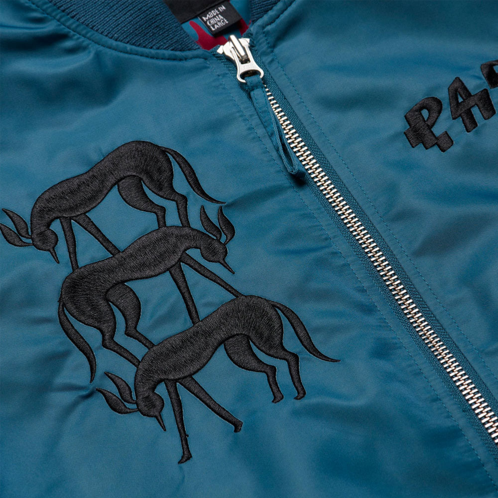 PARRA -  STACKED PETS VARSITY JACKET - Teal