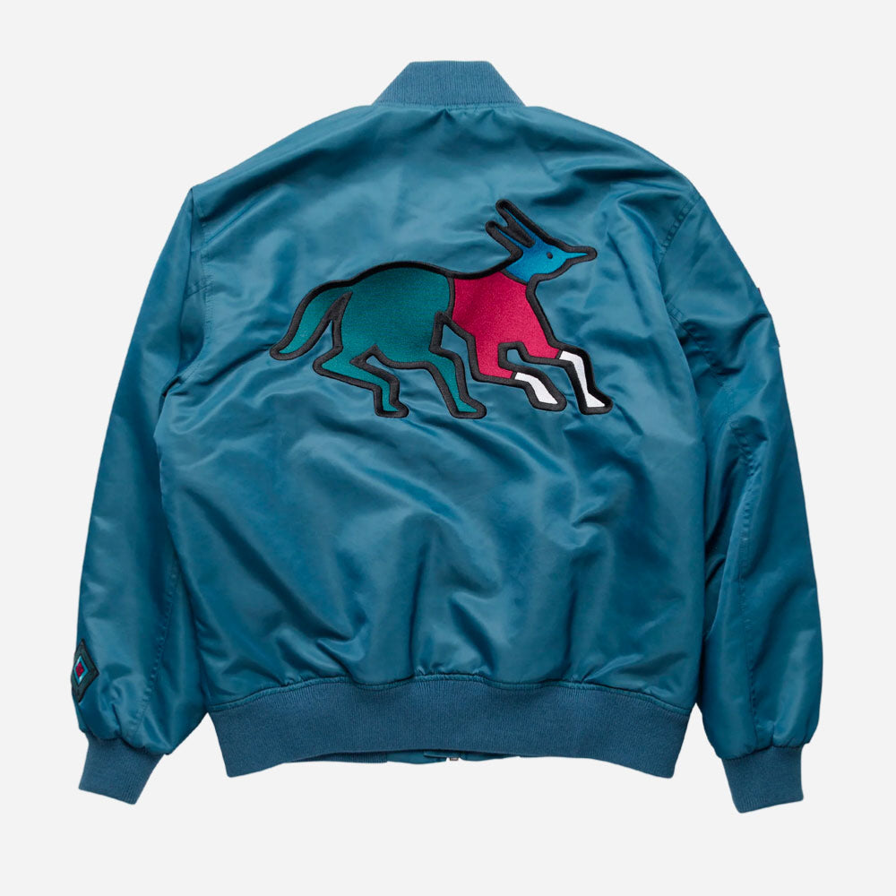 PARRA -  STACKED PETS VARSITY JACKET - Teal
