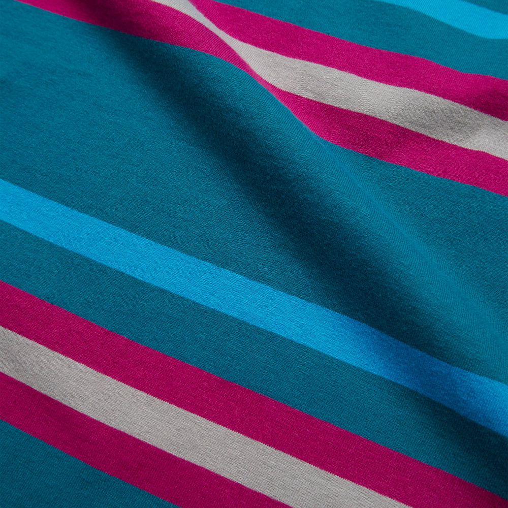 PARRA - STRIPEYS TEE -  Teal