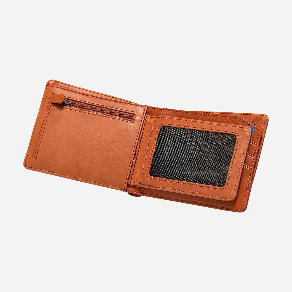 Nixon - Pass Leather Coin Wallet - Saddle