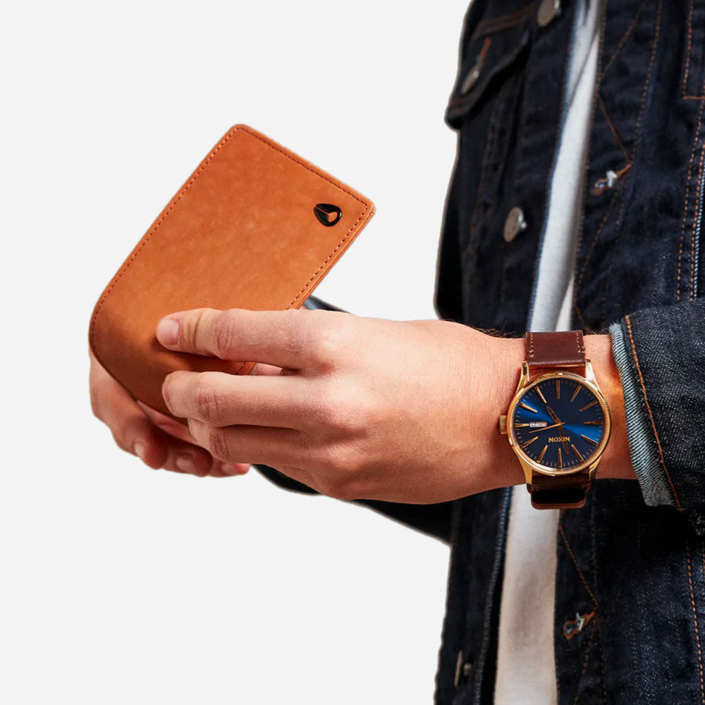 Nixon - Pass Leather Coin Wallet - Saddle