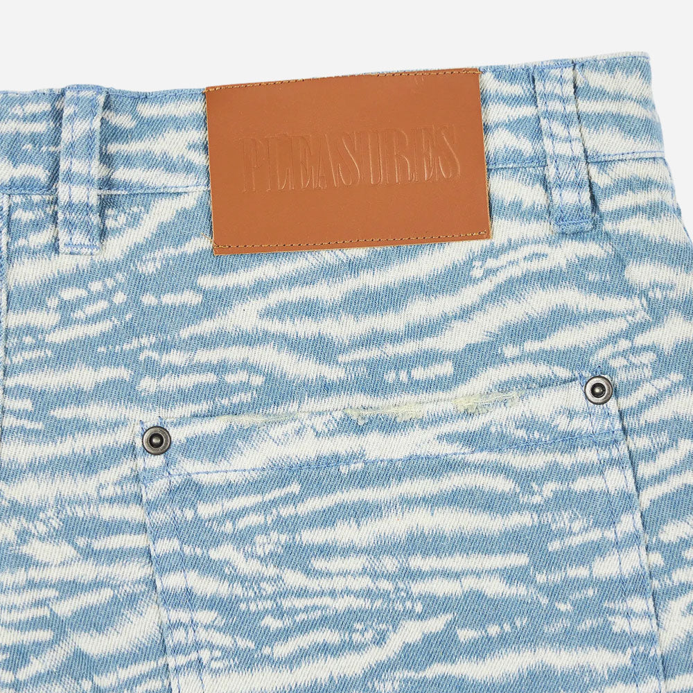 PLEASURES - SATURN DENIM SHORTS - Blue