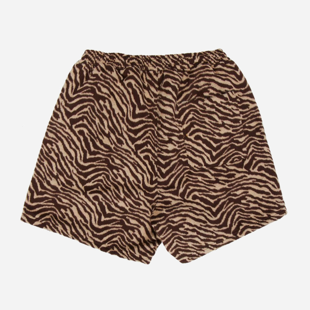 PLEASURES - Breaker Fuzzy Stripe Shorts - Tan