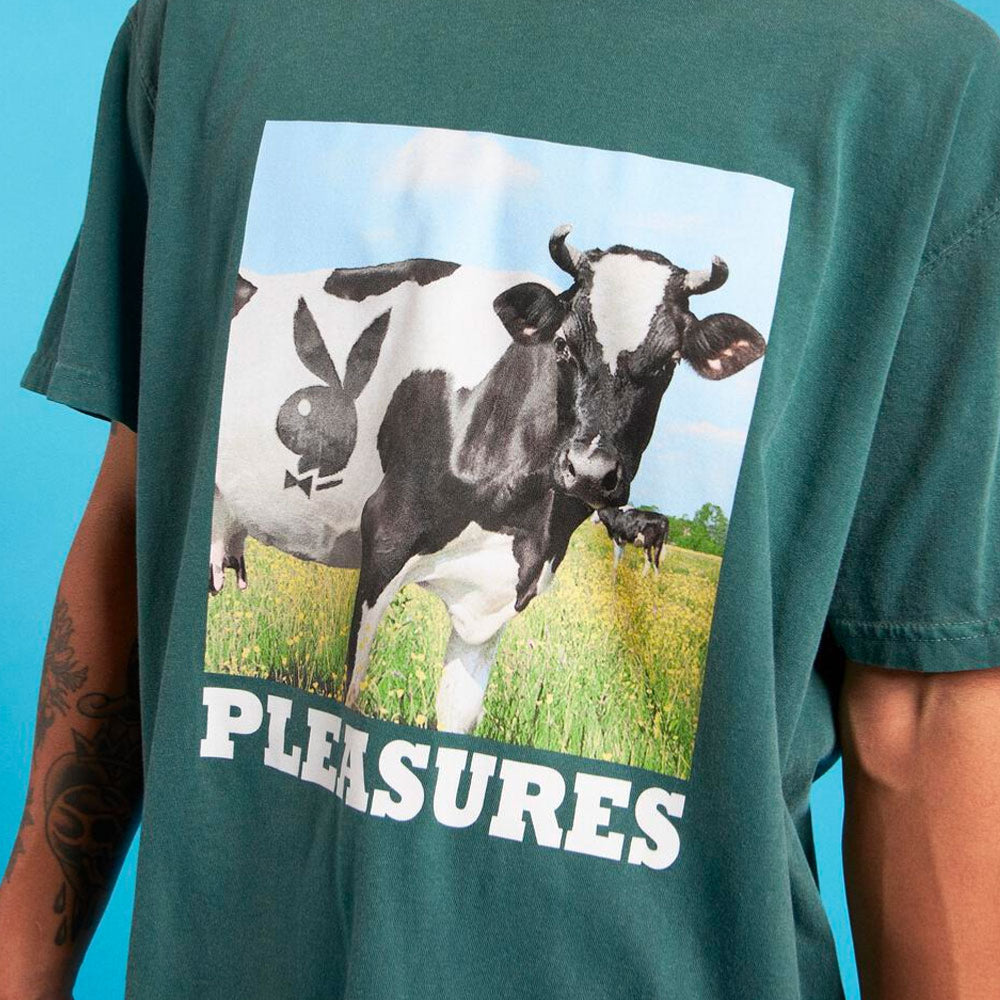 PLEASURES x PLAYBOY - MOO T-SHIRT - Green