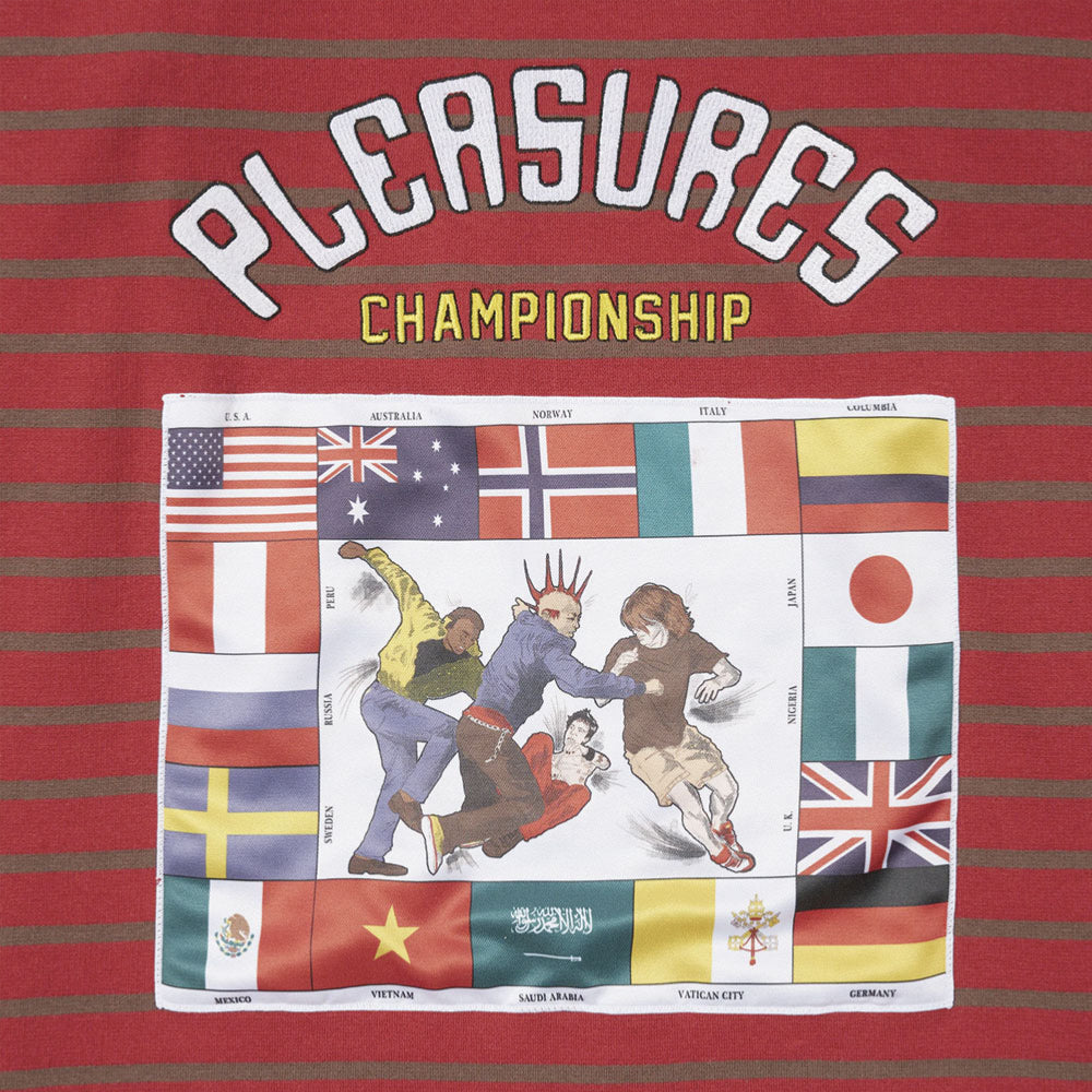 PLEASURES - CHAMPIONSHIP RUGBY LONG SLEEVE - RED