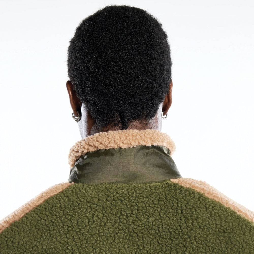 PLEASURES - REWIND QUARTER ZIP - GREEN