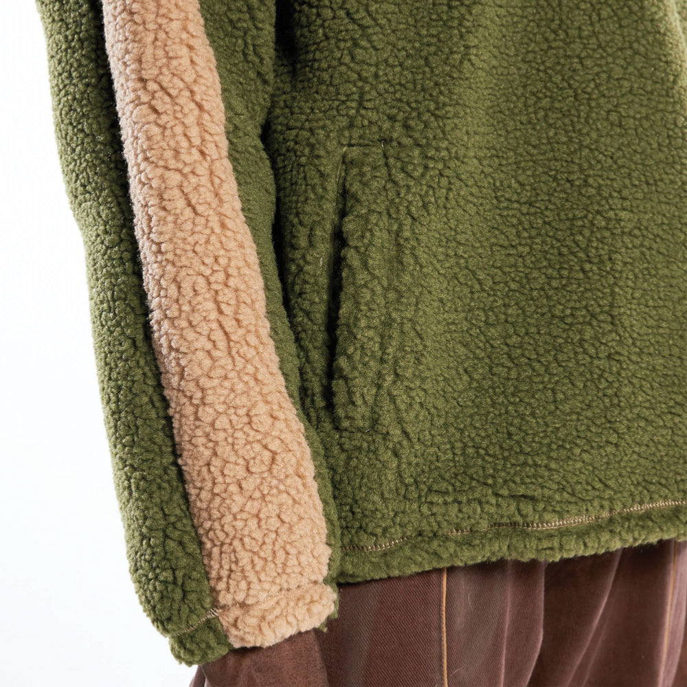 PLEASURES - REWIND QUARTER ZIP - GREEN