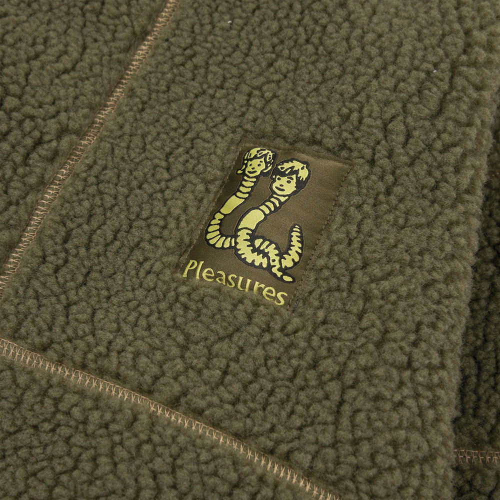 PLEASURES - REWIND QUARTER ZIP - GREEN