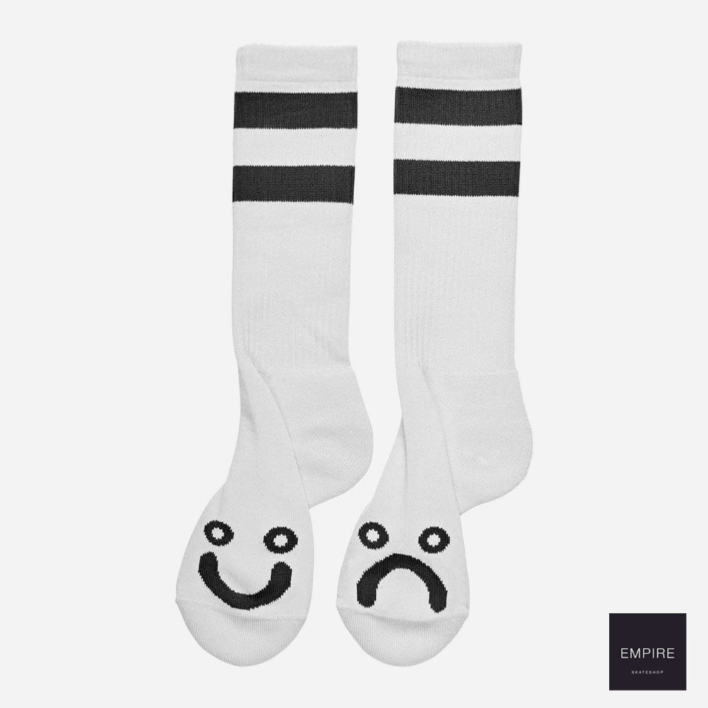 Polar - Happy Sad Long Socks - White