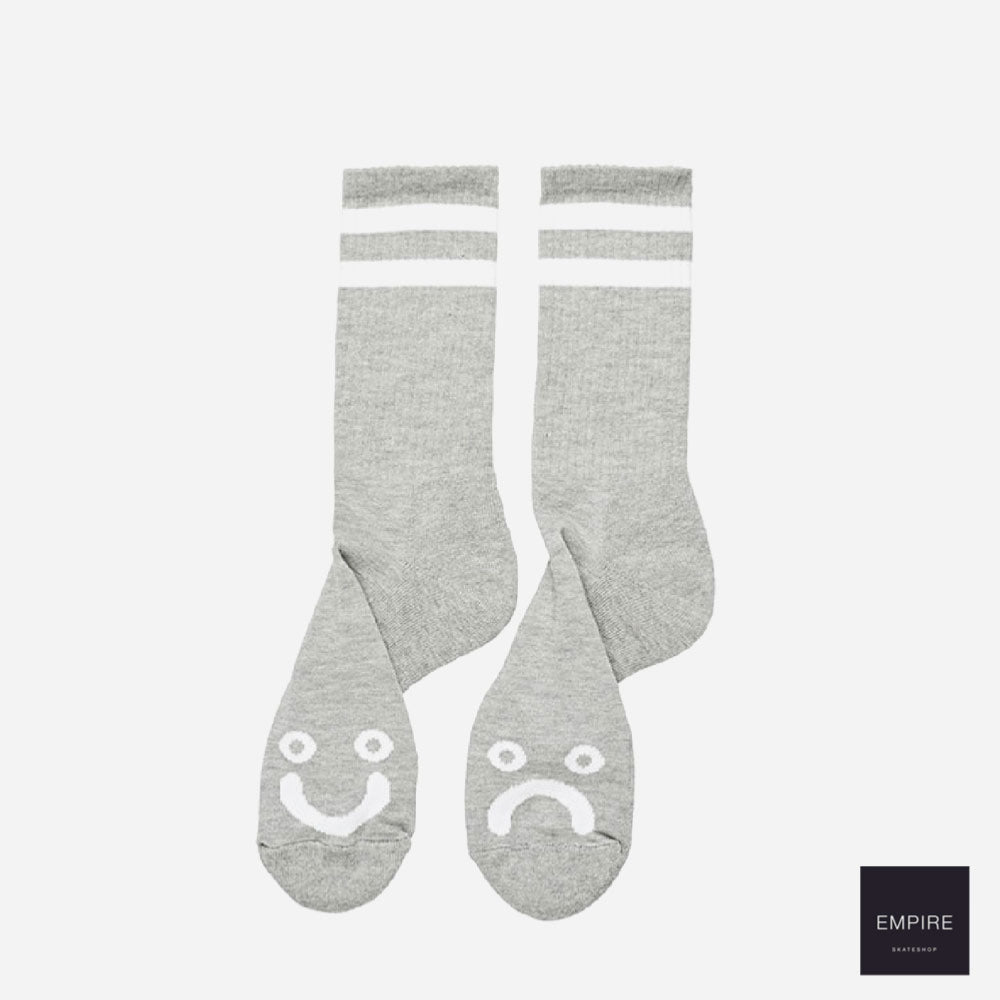 Polar - Happy Sad Socks - Heather Gray