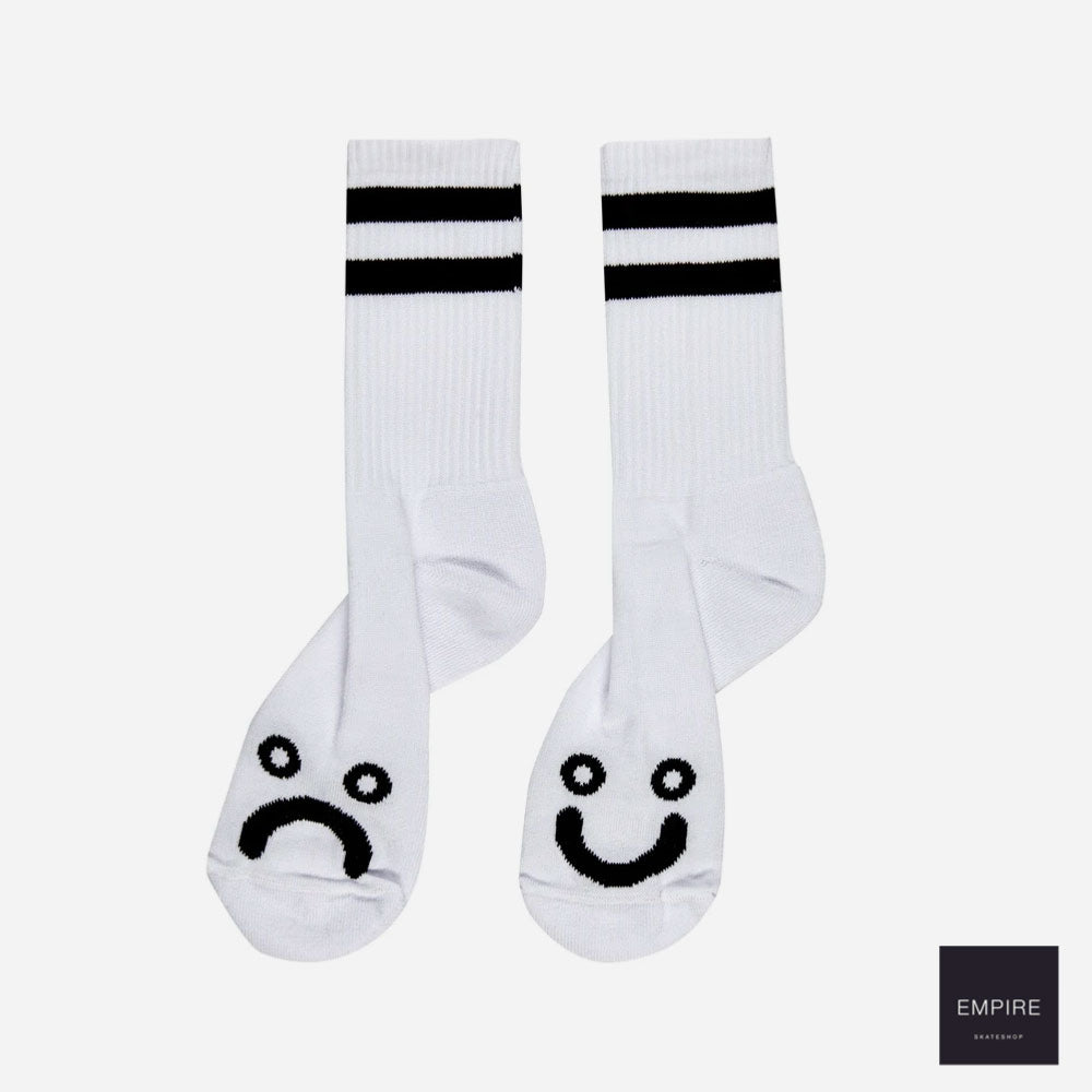 Polar - Happy Sad Socks - White