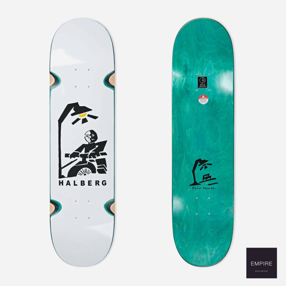 Polar skateboard co. "Insomnia" Hjlate Halberg Wheel Well - White