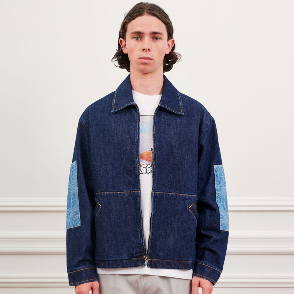 RASSVET - WORK DENIM JACKET WOVEN - Navy Denim