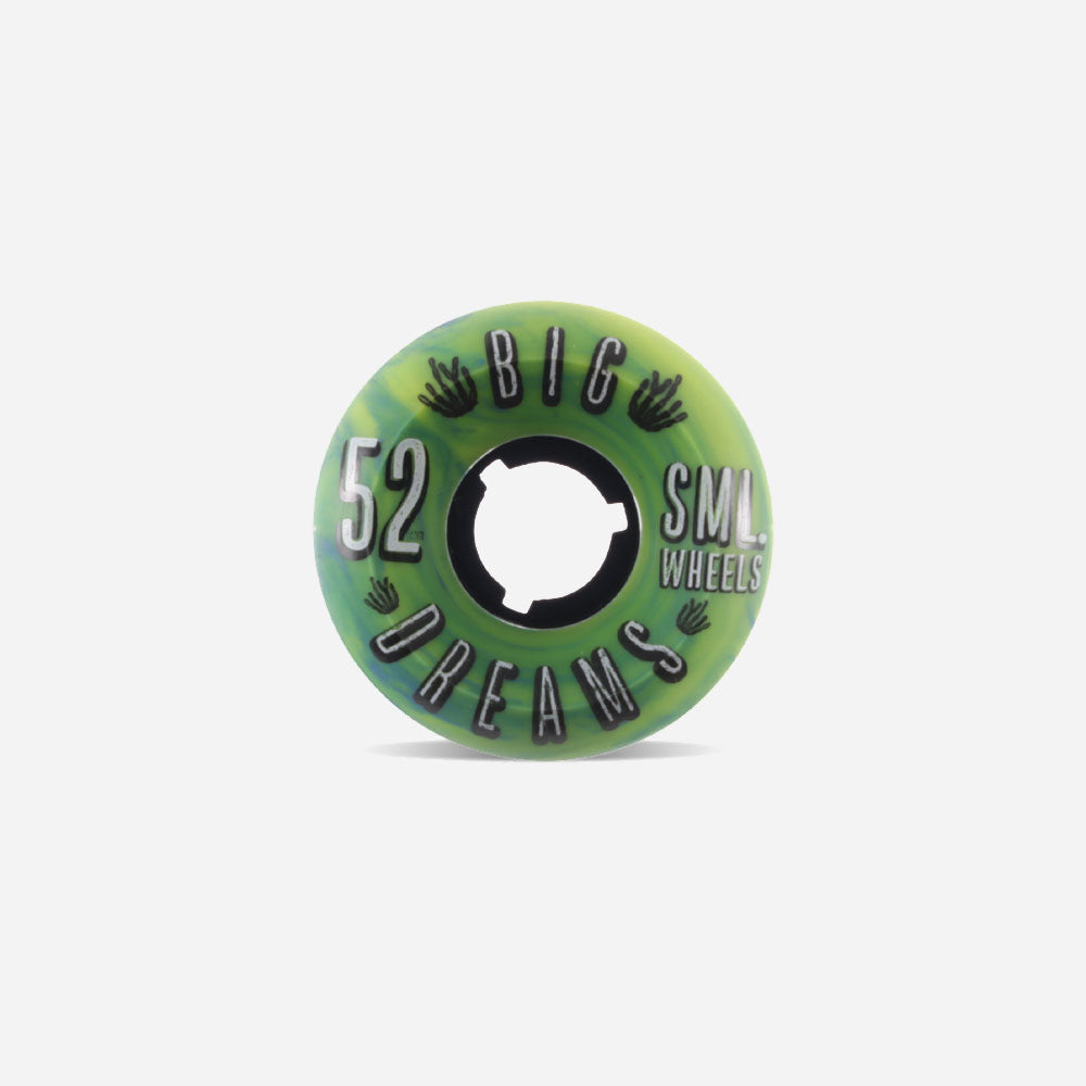 SML Wheels - Succulent Big Dreams Blue -Yellow Swirl V -Cut - 92a 52mm