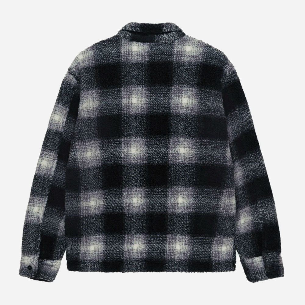 Stussy - Plaid Sherpa Shirt - Black